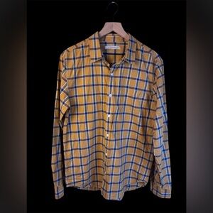 Outerknown S.E.A Saffron Echo Plaid Men’s Button Down Shirt Size Medium